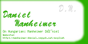 daniel manheimer business card